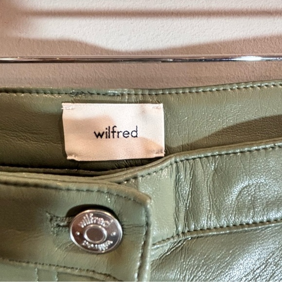 WILFRED Sz 2 Melina Faux Leather Straight Leg Unlined Zipper Closure Pants NEW - Picture 6 of 10